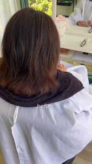 ダメージレスでうねり、パサつき、ざわつきのない髪質に改善
 