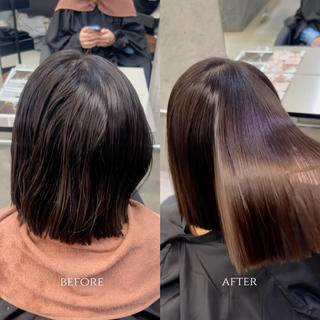 ショート ヒナ/大和西大寺 /縮毛矯正/髪質改善のヘアスタイル