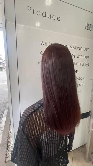 ブリーチなし暖色カラーྀི