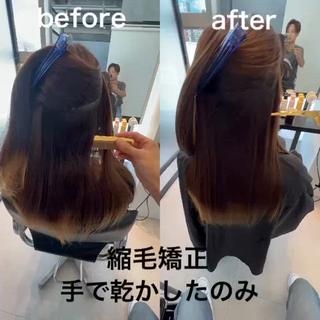 ロング 縮毛矯正　野口 恵のヘアスタイル