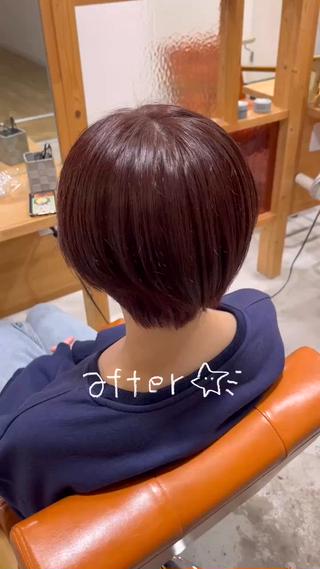 ショート カラー yunica/鶴田 miyu🍀のヘアスタイル