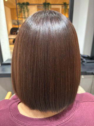 縮毛矯正　髪質改善　ボブ 