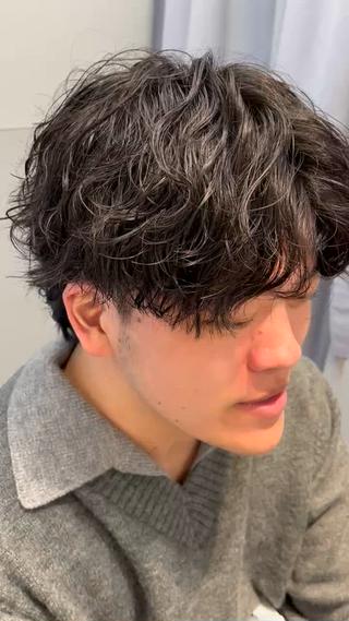 ショート パーマ メンズ 【大人髪】men's パーマ/潤艶髪のヘアスタイル
