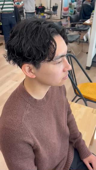 パーマ メンズ すどう あしゅりのヘアスタイル