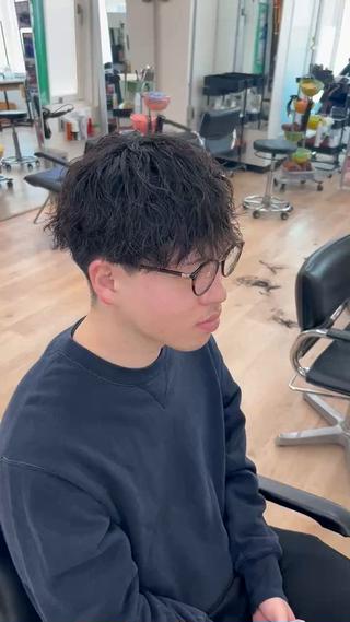 パーマ メンズ すどう あしゅりのヘアスタイル