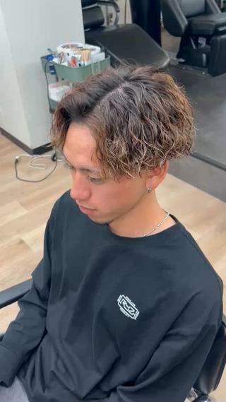 パーマ メンズ すどう あしゅりのヘアスタイル