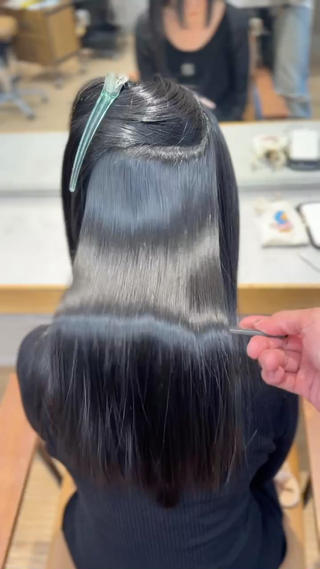 ロング パーマ 吉田 裕太朗のヘアスタイル