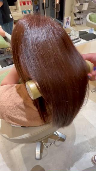 セミロング 髪質改善・縮毛矯正 濱　泰賀のヘアスタイル