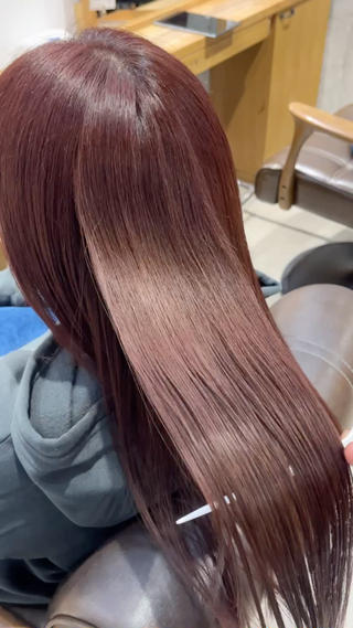 ロング カラー 暖色  艶カラー/ 蒔田 爽真のヘアスタイル