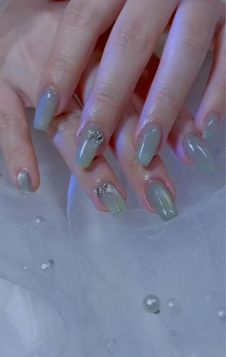 magnet nail.

#マグネットネイル#ミントグリーンネイル#ワンカラー#韓国風ネイル#韓国ネイル#シンプルネイル#オフ込み#オフあり#オフ 