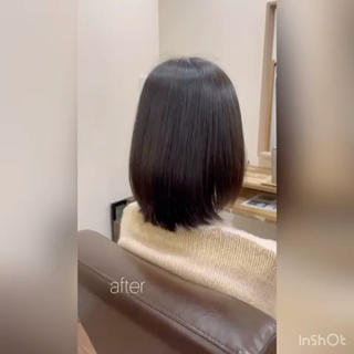 ミディアム 髪質改善 菊池紳吾のヘアスタイル