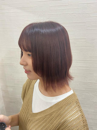 ミディアム カラー 【縮毛矯正＆カラー】 RAN.のヘアスタイル