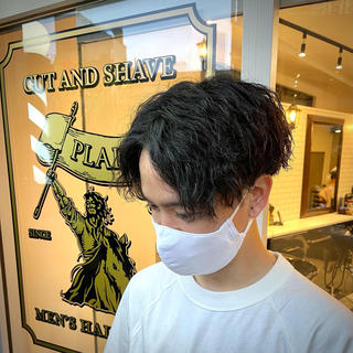 ミディアム パーマ メンズ Men's  hair salon PLAISIR所属・【店長】小山 泰生のヘアスタイル
