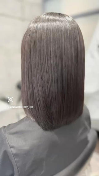 ミディアム カラー ドライ カット✂️髪質改善のヘアスタイル