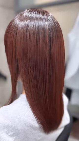 セミロング カラー ドライ カット✂️髪質改善のヘアスタイル