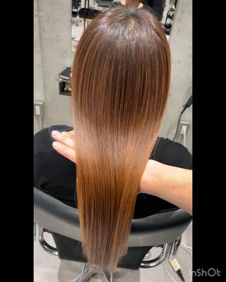 ロング ドライ カット✂️髪質改善のヘアスタイル