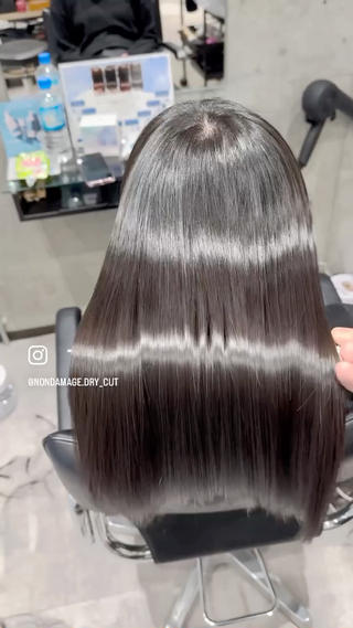 ロング ドライ カット✂️髪質改善のヘアスタイル