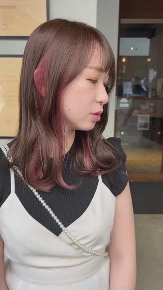 セミロング 三輪 恭平のヘアスタイル