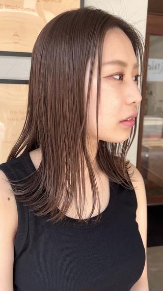 セミロング 三輪 恭平のヘアスタイル