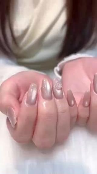 ちゅるんマグネット×バラネイル 