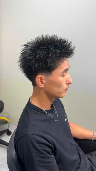 ショート メンズ 京都メンズ/メンズパ ーマ　中川弥音のヘアスタイル