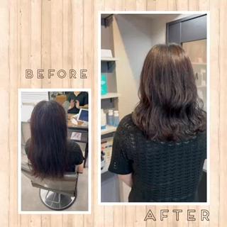 ロングヘアから約10cmほどカット
髪を切るだけで気持ちも明るく変わります