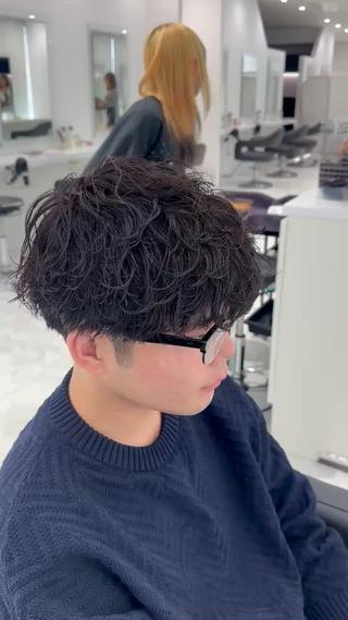 ショート パーマ メンズ 🐺韓国風メンズ特化 あさひ🐺のヘアスタイル