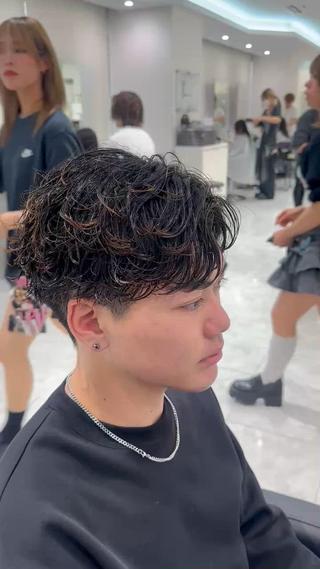 ショート パーマ メンズ 🐺韓国風メンズ特化 あさひ🐺のヘアスタイル
