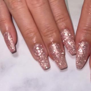 #ワンカラー　#フラッシュネイル　#キラキラネイル 