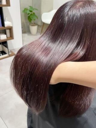 暖色は仕上がりツヤツヤになります 