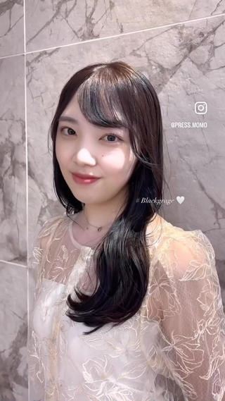 ロング カラー momochan🍑 やわらかいボブ♡のヘアスタイル