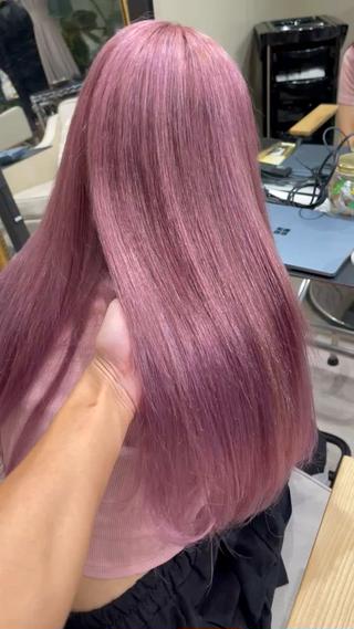 色落ちも綺麗に落ちるようにラベンダーが入ってます！
#ピンクラベンダー　#ラベンダーピンク #ピンクヘア #ピンク 