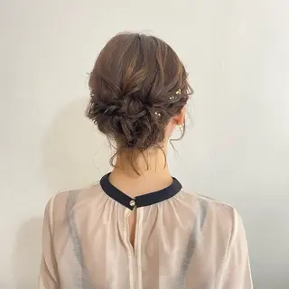 ミディアム risa/恵比寿/ ヘアセットのヘアスタイル