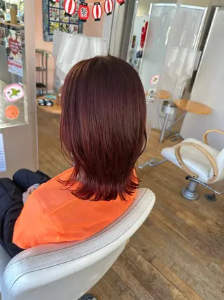 ミディアム カラー 山本 瑠華のヘアスタイル