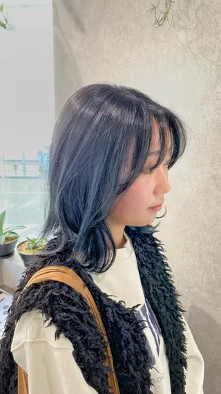 セミロング カラー お洒落カジュアル🍃 まなとのヘアスタイル