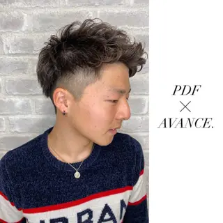 ショート パーマ メンズ AVANCE.難波 店長 松元のヘアスタイル