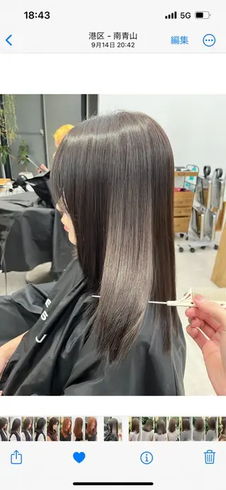 ミディアム カラー 赤み消しカラー/ ナチュラル/トモキのヘアスタイル