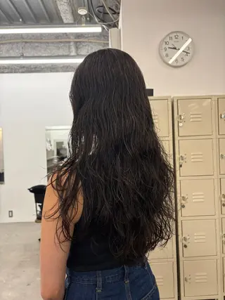 ロング パーマ パーマ×透明感カラー MIOのヘアスタイル