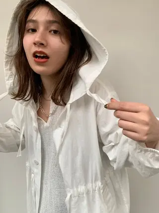 ミディアム パーマ カラー CEINE PATHのヘアスタイル