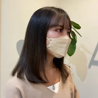 ミディアム カラー こいけ みきののヘアスタイル