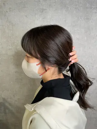 セミロング トレンド韓国レイヤー 🇰🇷のんのヘアスタイル