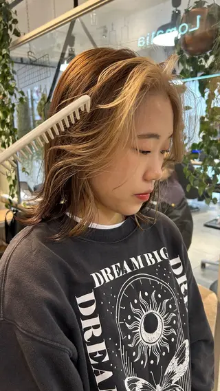 カラー じゅわっと暖色カラー 🍊Moemiのヘアスタイル