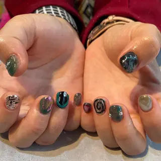 ネイル ☆ -ˋˏ ⋆Oli nailෆ ̖́-のネイルデザイン