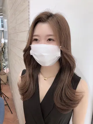 セミロング カラー 韓国ヘア/レイヤー カット SAKURAのヘアスタイル