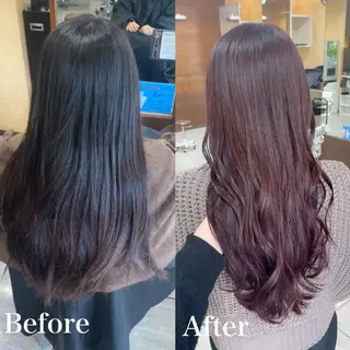 ロング カラー ヘアアレンジ 川上 麻梨阿のヘアスタイル