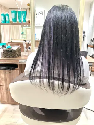 ロング カラー 雅/ダブルカラー/ 白髪ぼかしハイライトのヘアスタイル