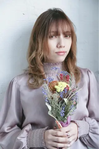 ミディアム カラー パーマ 野崎 ひかりのヘアスタイル