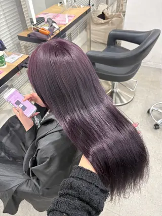 ロング miku/ラベンダー 透明感カラー🪻❤︎のヘアスタイル