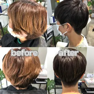 ショート カラー メルクヘアー 中澤のヘアスタイル