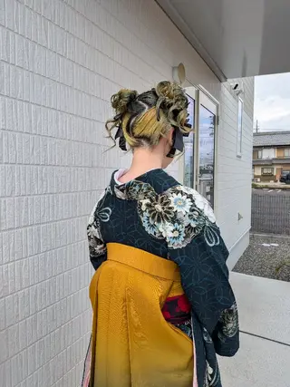 ロング アミオーガニック カラーのヘアスタイル